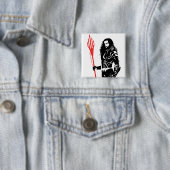 Justizbehörde| Aquaman Pose Noir Pop Art Button (Beispiel)