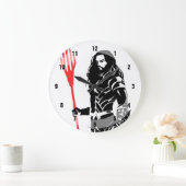 Justizbehörde| Aquaman Pose Noir Pop Art Große Wanduhr (Zuhause)