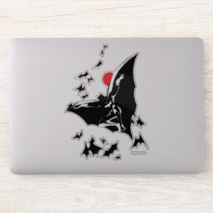 Justizbehörde  Batman in Cloud of Bats Pop Art Aufkleber