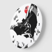 Justizbehörde| Batman in Cloud of Bats Pop Art Große Wanduhr (Winkel)