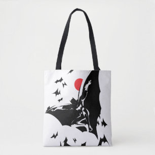 Justizbehörde  Batman in Cloud of Bats Pop Art Tasche