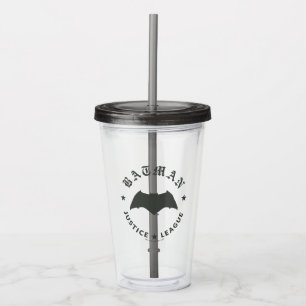 Justizbehörde Batman Retro Bat Emblem Acryltrinkbecher