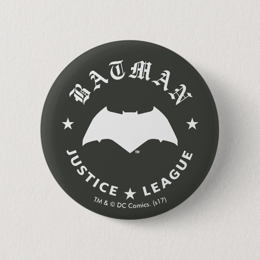 Justizbehörde| Batman Retro Bat Emblem Button (Vorderseite)