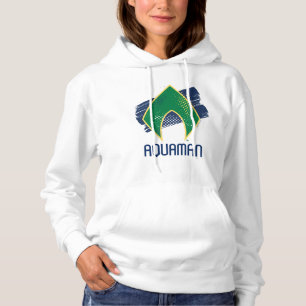Justizbehörde Brush & Halftone Aquaman Symbol Hoodie