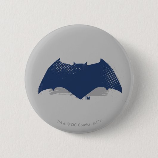Justizbehörde| Brush & Halftone Batman Symbol Button (Vorderseite)