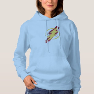 Justizbehörde Brush-Symbol und Halbfone-Flash-Sym Hoodie