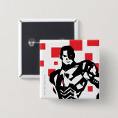 Justizbehörde| Cyborg Digital Noir Pop Art Button (Vorne & Hinten)