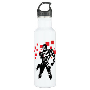 Justizbehörde  Cyborg Digital Noir Pop Art Trinkflasche