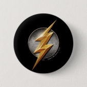 Justizbehörde| Das metallische Blitzsymbol Button (Vorderseite)