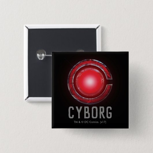 Justizbehörde| Glühendes Cyborg - Symbol Button (Vorne & Hinten)