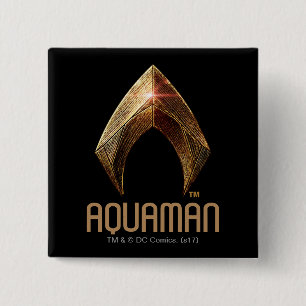 Justizbehörde  Metallisches Aquaman-Symbol Button