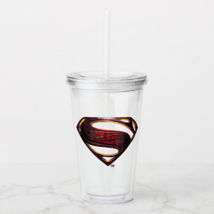 Justizbehörde  Metallisches Superman-Symbol Acryltrinkbecher