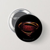 Justizbehörde| Metallisches Superman-Symbol Button (Vorne & Hinten)