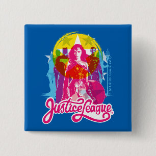 Justizbehörde  Retro Group & Logo Pop Art Button