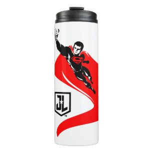 Justizbehörde  Superman Flying Noir Pop Art Thermosbecher