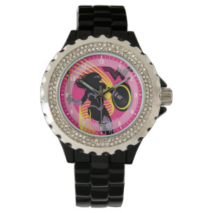 Justizbehörde Symbol für die Silhouette der Fra Armbanduhr