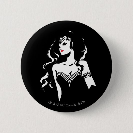 Justizbehörde| Woman Noir Pop Art Button (Vorderseite)