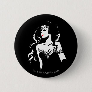Justizbehörde  Woman Noir Pop Art Button