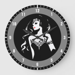 Justizbehörde Woman Noir Pop Art Große Wanduhr