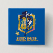 Justizbehörde| Wonder Woman JL Logo Pop Art Button (Vorderseite)