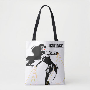 Justizbehörde Wunder Woman mit Lasso Pop Art Tasche