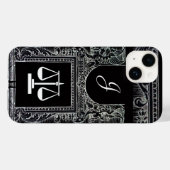 JUSTIZBÜRO,ATTORNEY Monogram Black Case-Mate iPhone Hülle (Rückseite (Horizontal))