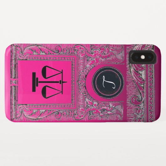 JUSTIZBÜRO, ATTORNEY Monogram Pink Case-Mate iPhone Hülle (Rückseite (Horizontal))