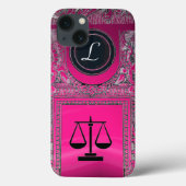 JUSTIZBÜRO, ATTORNEY Monogram Pink Case-Mate iPhone Hülle (Rückseite)