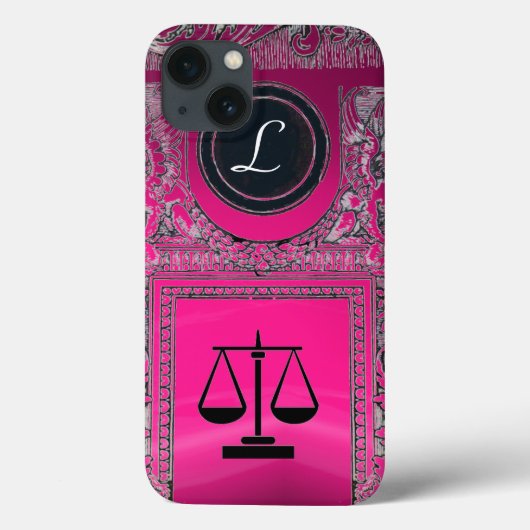 JUSTIZBÜRO, ATTORNEY Monogram Pink Case-Mate iPhone Hülle (Rückseite)