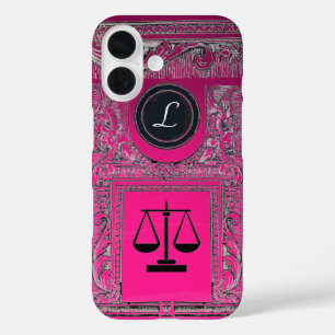 JUSTIZBÜRO, ATTORNEY Monogram Pink iPhone 16 Hülle