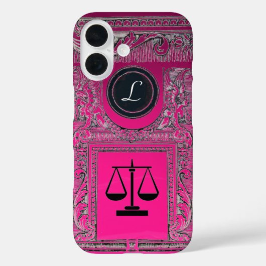 JUSTIZBÜRO, ATTORNEY Monogram Pink Case-Mate iPhone Hülle (Rückseite)