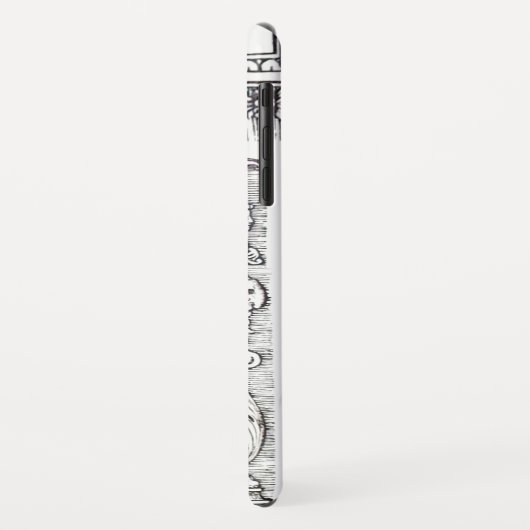 JUSTIZBÜRO,ATTORNEY Monogram White Case-Mate iPhone Hülle (Hinten/Links)