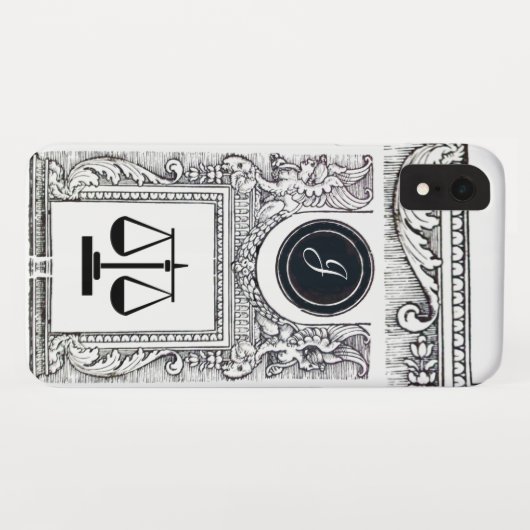 JUSTIZBÜRO,ATTORNEY Monogram White Case-Mate iPhone Hülle (Rückseite (Horizontal))