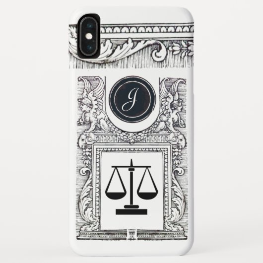 JUSTIZBÜRO,ATTORNEY Monogram White Case-Mate iPhone Hülle (Rückseite)