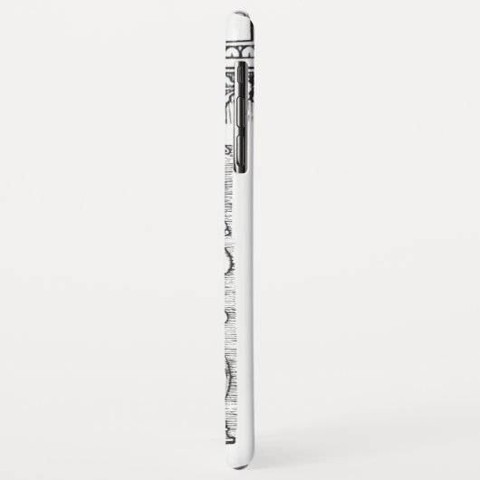 JUSTIZBÜRO,ATTORNEY Monogram White Case-Mate iPhone Hülle (Hinten/Links)