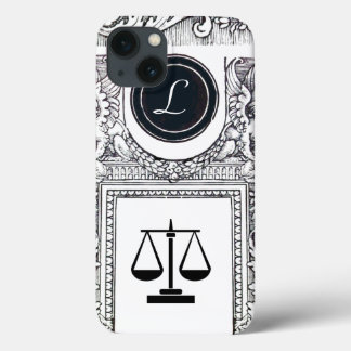 JUSTIZBÜRO, ATTORNEY Monogram White iPhone 13 Hülle