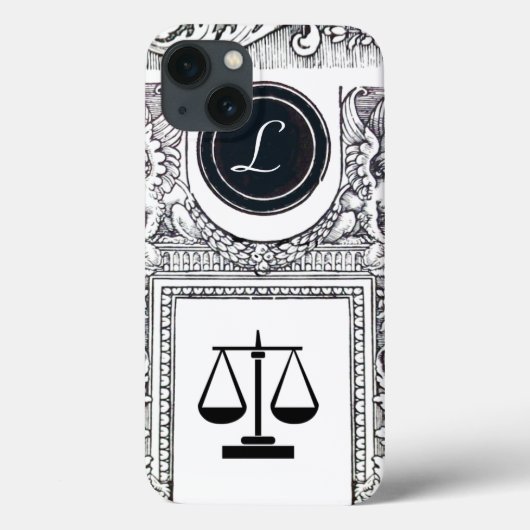JUSTIZBÜRO, ATTORNEY Monogram White Case-Mate iPhone Hülle (Rückseite)