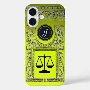 JUSTIZBÜRO, ATTORNEY Monogram Yellow iPhone 16 Hülle