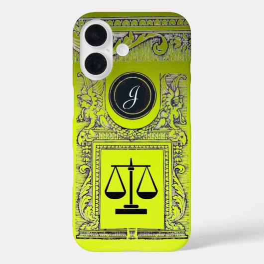 JUSTIZBÜRO, ATTORNEY Monogram Yellow Case-Mate iPhone Hülle (Rückseite)