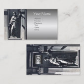 JUSTIZBÜRO, ATTORNEY Platinum Monogram Visitenkarte (Vorne/Hinten)