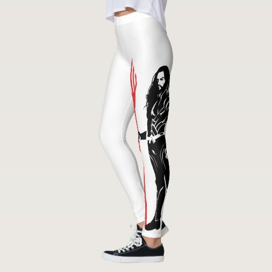 Justizielle Liga | Aquaman Pose Noir Pop Art Leggings (Links)