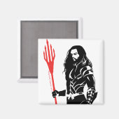 Justizielle Liga | Aquaman Pose Noir Pop Art Magnet (Vorderseite/Rückseite)