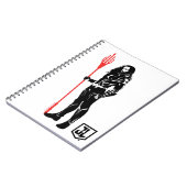 Justizielle Liga | Aquaman Pose Noir Pop Art Notizblock (Linke Seite)