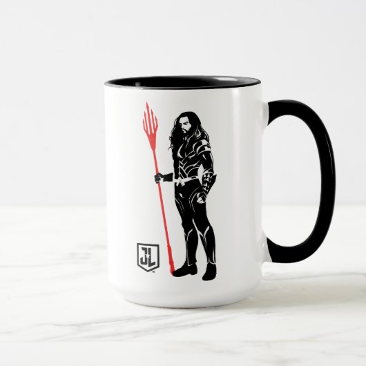 Justizielle Liga | Aquaman Pose Noir Pop Art Tasse (Rechts)