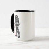 Justizielle Liga | Aquaman Pose Noir Pop Art Tasse (Vorderseite Links)