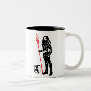 Justizielle Liga   Aquaman Pose Noir Pop Art Zweifarbige Tasse