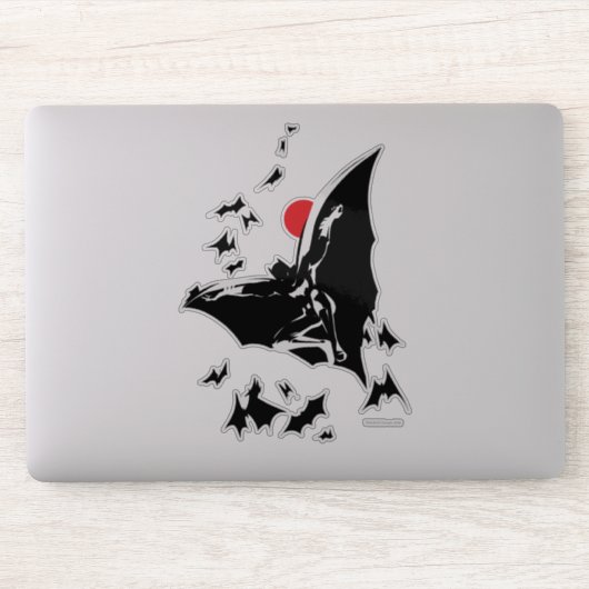 Justizielle Liga | Batman in der Cloud of Bats Pop Aufkleber (Computer)