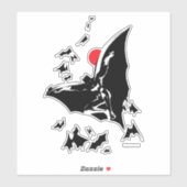 Justizielle Liga | Batman in der Cloud of Bats Pop Aufkleber (Blatt)