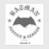 Justizielle Liga | Batman Retro Bat Emblem Aufkleber (Blatt)