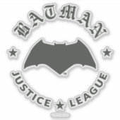 Justizielle Liga | Batman Retro Bat Emblem Aufkleber (Vorderseite)